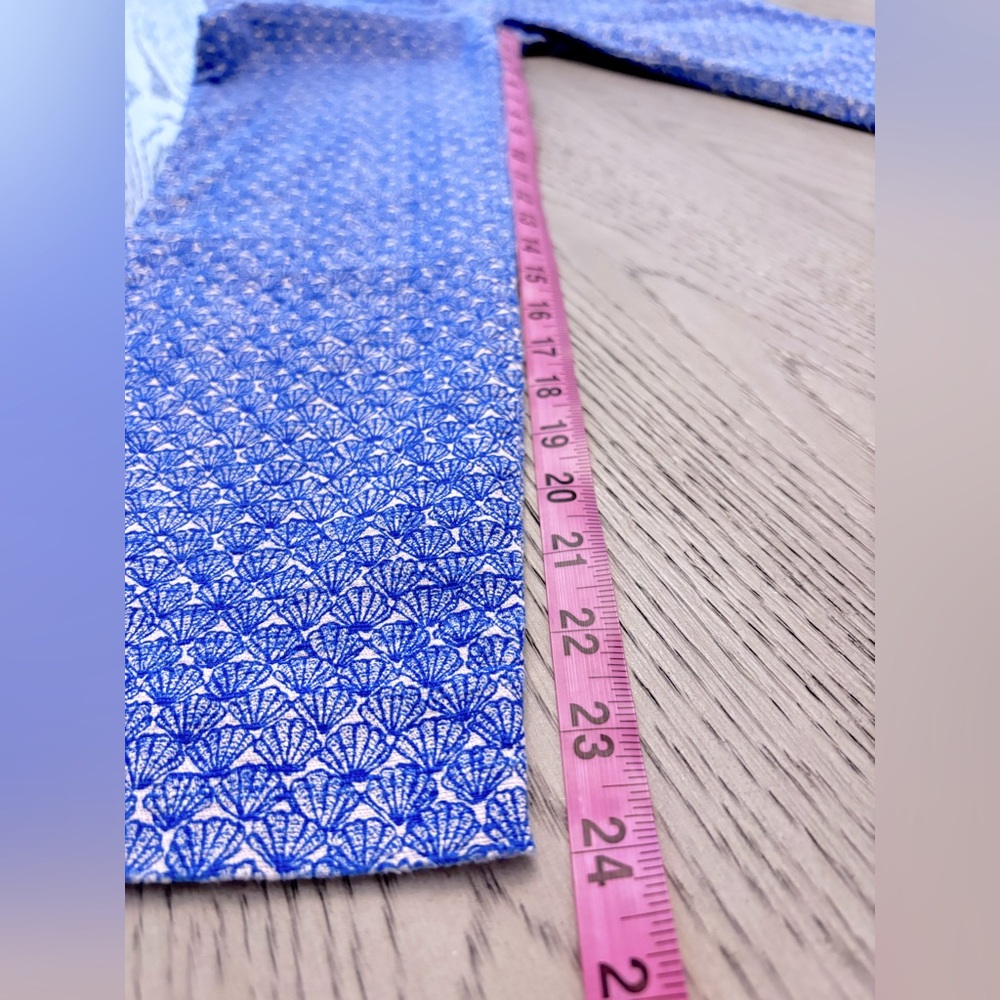Anthropologie Cartonnier Oceanfront Charlie Blue/Pink Cropped Trousers Size 2 - Picture 9 of 10